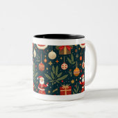 Tasse 2 Couleurs Poubelles de Noël (Devant droit)