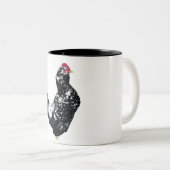 Tasse 2 Couleurs Poule bleue # 2 (Devant droit)