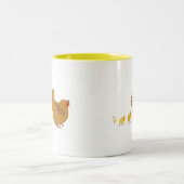 Tasse 2 Couleurs Poule et poussins de mère (Centre)