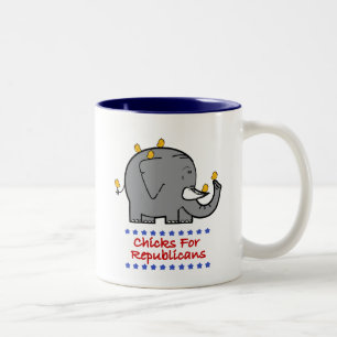 Tasse 2 Couleurs poules pour les républicains