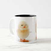 Tasse 2 Couleurs Poulet de bébé et faux poulet mécanique (Devant gauche)