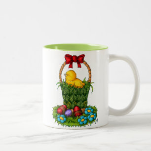 Tasse 2 Couleurs Poulet de Pâques mignon