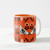 Tasse 2 Couleurs Poulet Hen Folk Art (Devant droit)