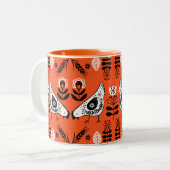 Tasse 2 Couleurs Poulet Hen Folk Art (Devant gauche)