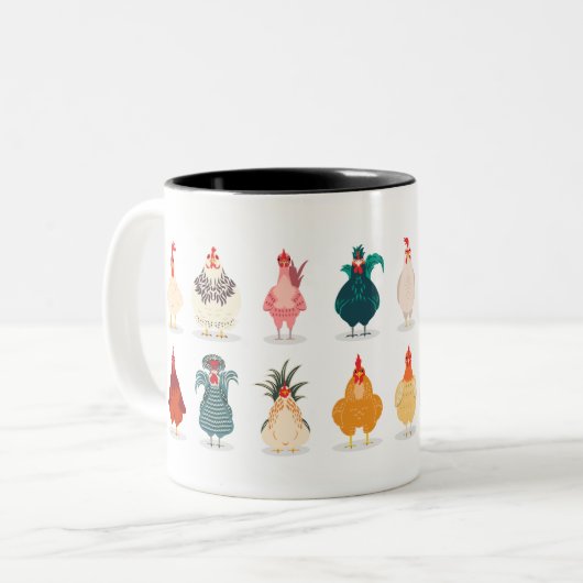 Tasse 2 Couleurs  Poulet mou (Devant gauche)