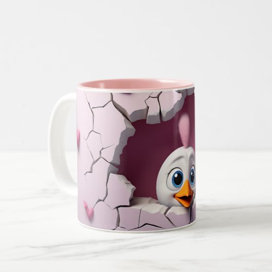 Tasse 2 Couleurs Poulet mou (Devant gauche)