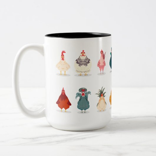 Tasse 2 Couleurs  Poulet mou (Gauche)