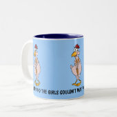 Tasse 2 Couleurs Poulet plein d'esprit (Devant gauche)