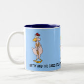 Tasse 2 Couleurs Poulet plein d'esprit (Gauche)