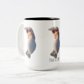 Tasse 2 Couleurs Poulet rose (Devant gauche)