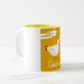 Tasse 2 Couleurs Poulet vintage (Devant gauche)