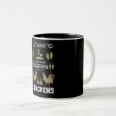 Tasse 2 Couleurs Poulets Et Jardinage (Devant droit)