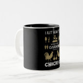 Tasse 2 Couleurs Poulets Et Jardinage (Devant gauche)