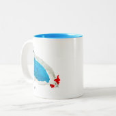 Tasse 2 Couleurs Poulets mignons aquarelle (Devant gauche)