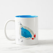 Tasse 2 Couleurs Poulets mignons aquarelle (Gauche)