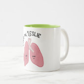 Tasse 2 Couleurs Poumons pour Leslie (Devant droit)