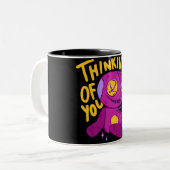 Tasse 2 Couleurs Poupée Vaudou - À tes pensées (Devant gauche)