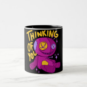Tasse 2 Couleurs Poupée Vaudou - À tes pensées
