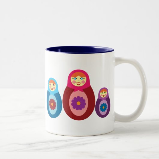 Tasse 2 Couleurs Poupées de Matryoshka (Droit)