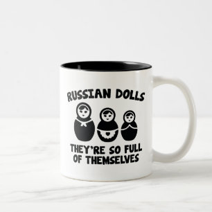 Tasse 2 Couleurs Poupées russes. Ils sont tellement remplis d'Eux-m