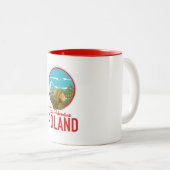Tasse 2 Couleurs Pour Adventure Pologne logo Travel (Devant droit)
