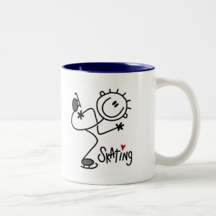 Tasse 2 Couleurs Pour l'amour des T-shirts et cadeaux de patinage
