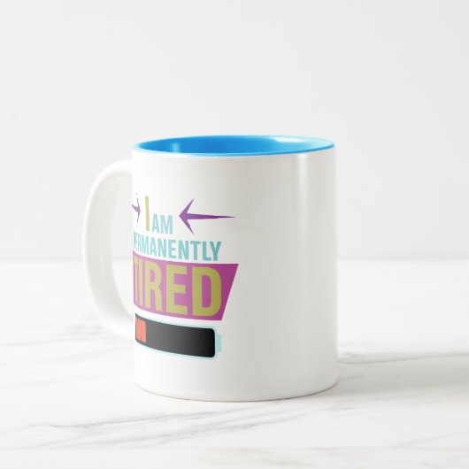 Tasse 2 Couleurs Pour Lazy & Sleepy People - citation amusante (Devant gauche)