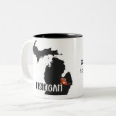Tasse 2 Couleurs pour Michigan Fisherman (Devant gauche)