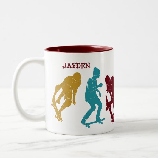 Tasse 2 Couleurs Pour Skateboarders Skateboard Graphics Collage (Gauche)