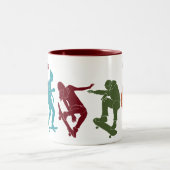 Tasse 2 Couleurs Pour Skateboarders Skateboard Graphics Collage (Centre)