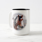 Tasse 2 Couleurs Pour toujours à mon coeur (Devant gauche)