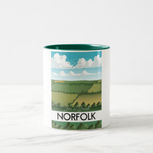 Tasse 2 Couleurs Pour une pause affiche de voyage Norfolk