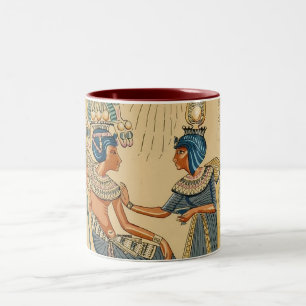 Tasse 2 Couleurs Pourcentage égyptien antique antique vintage