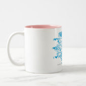 Tasse 2 Couleurs Pourpre/Aqua de graffiti (Gauche)