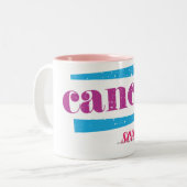 Tasse 2 Couleurs Pourpre de Cancer (Devant gauche)