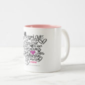 Tasse 2 Couleurs Pourpre de graffiti (Devant droit)