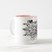 Tasse 2 Couleurs Pourpre de graffiti (Devant gauche)