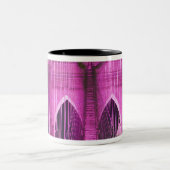 Tasse 2 Couleurs Pourpre de Lit de pont de Brooklyn (Centre)