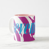 Tasse 2 Couleurs Pourpre de zèbre (Devant gauche)