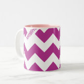 Tasse 2 Couleurs Pourpre de zigzag (Devant gauche)