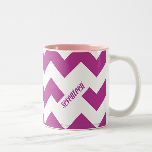 Tasse 2 Couleurs Pourpre de zigzag (Droit)