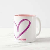 Tasse 2 Couleurs Pourpre d'OpenHeart (Devant droit)