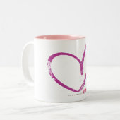 Tasse 2 Couleurs Pourpre d'OpenHeart (Devant gauche)