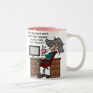 Tasse 2 Couleurs Pourquoi humour de dur labeur d'occasion