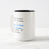 Tasse 2 Couleurs Poursuivant la variable insaisissable X passionné (Devant gauche)