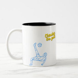 Tasse 2 Couleurs Poursuivre l'objectif Conception de sport motiva