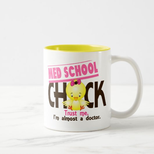 Tasse 2 Couleurs Poussin 3 d'école de Med (Droit)