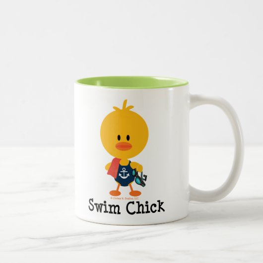 Tasse 2 Couleurs Poussin de bain (Droit)