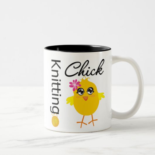Tasse 2 Couleurs Poussin de tricot (Droit)