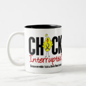 Tasse 2 Couleurs Poussin de tumeur cérébrale interrompu (Gauche)